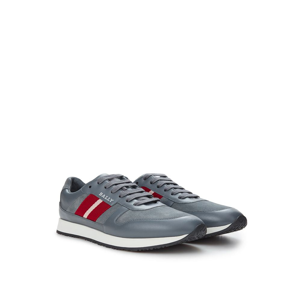 Bally Sleek Gray Leather Sneakers for Men