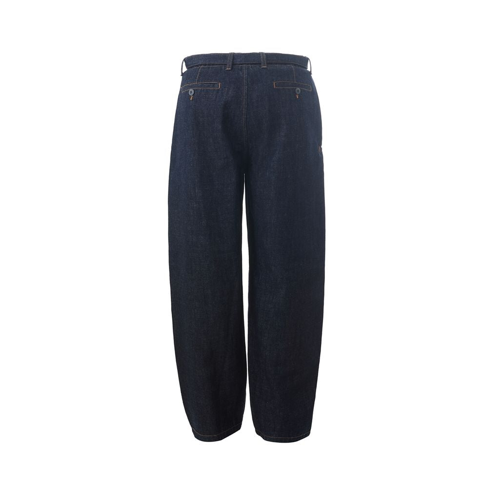 Emporio Armani Elegant Cotton Blue Pants for Men