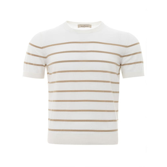 Gran Sasso Elegant Beige Cotton Tee for the Discerning Gentleman