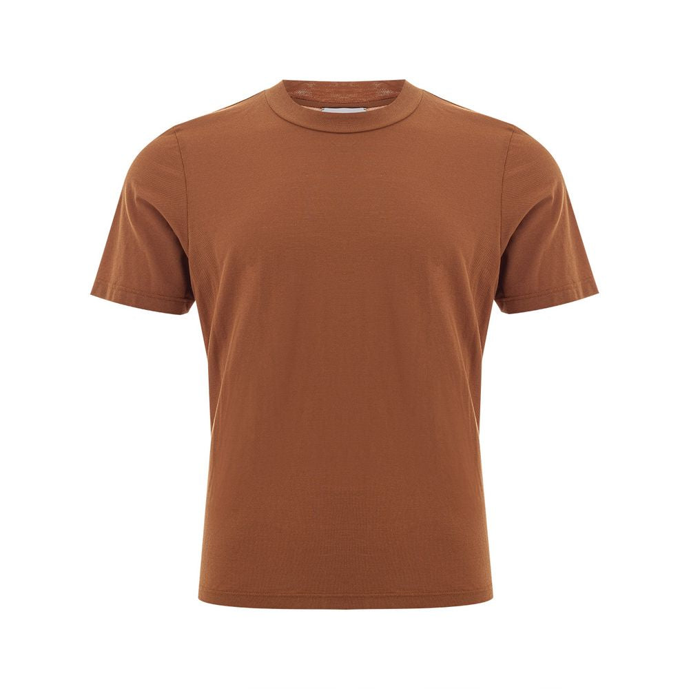 Gran Sasso Elegant Cotton T-Shirt in Rich Brown