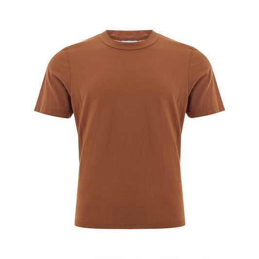 Gran Sasso Elegant Cotton T-Shirt in Rich Brown