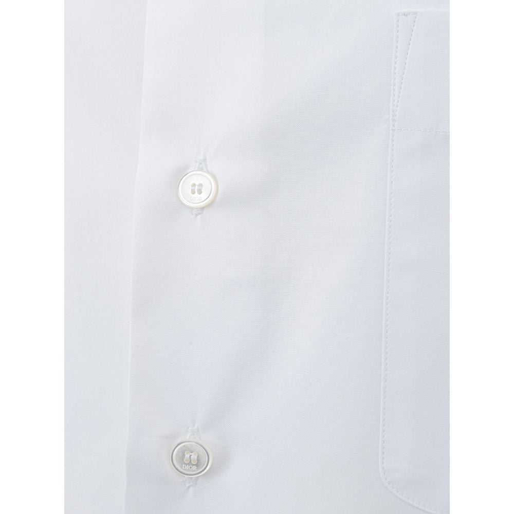 Dior Elegant White Cotton Designer Shirt