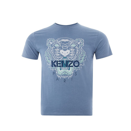 Kenzo Elegant Light Blue Cotton T-Shirt