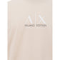 Armani Exchange Elegant Beige Cotton Tee for the Modern Man