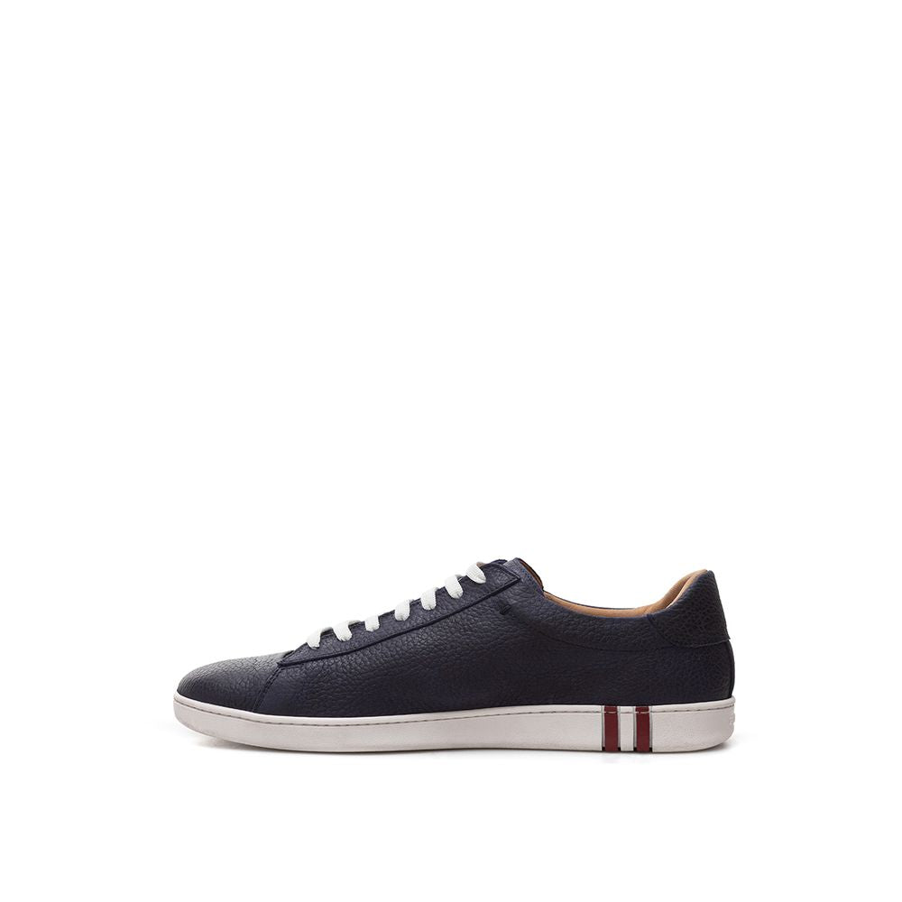 Bally Elegant Blue Leather Sneakers for Men