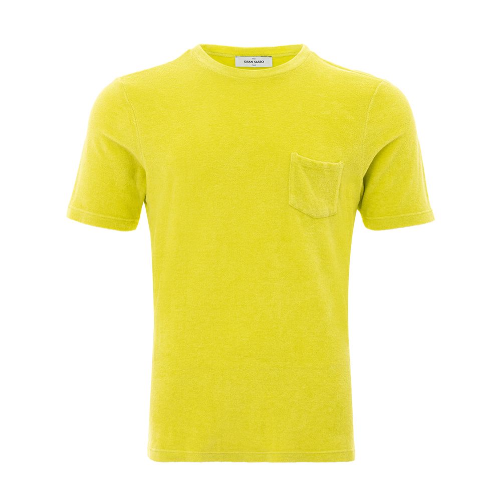 Gran Sasso Sunshine Yellow Cotton Tee for Men