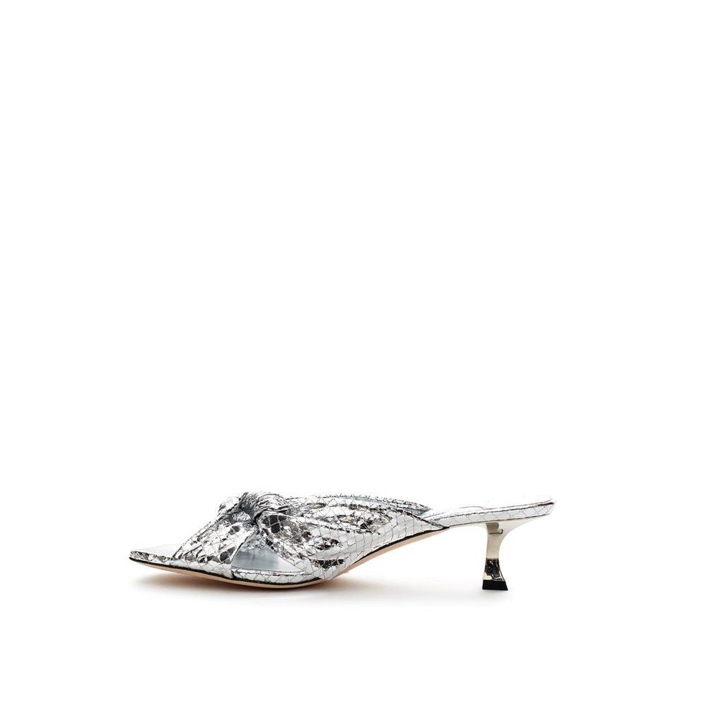 Jimmy Choo Elegant Silver Leather Sandals