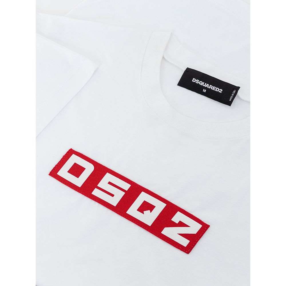 Dsquared² Sleek White Cotton Tee for Men