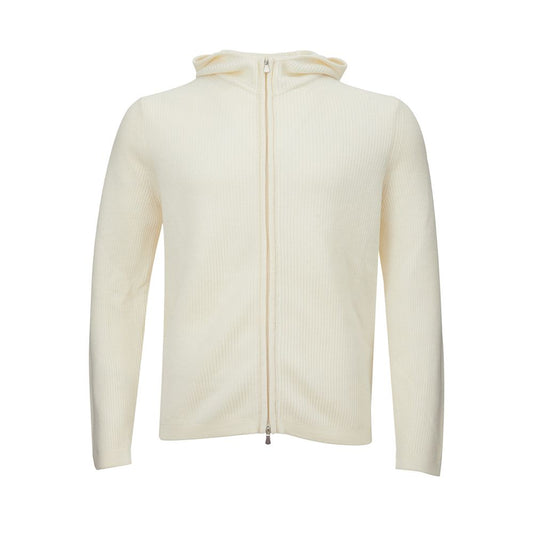 Gran Sasso Elegant White Wool Sweater for Men