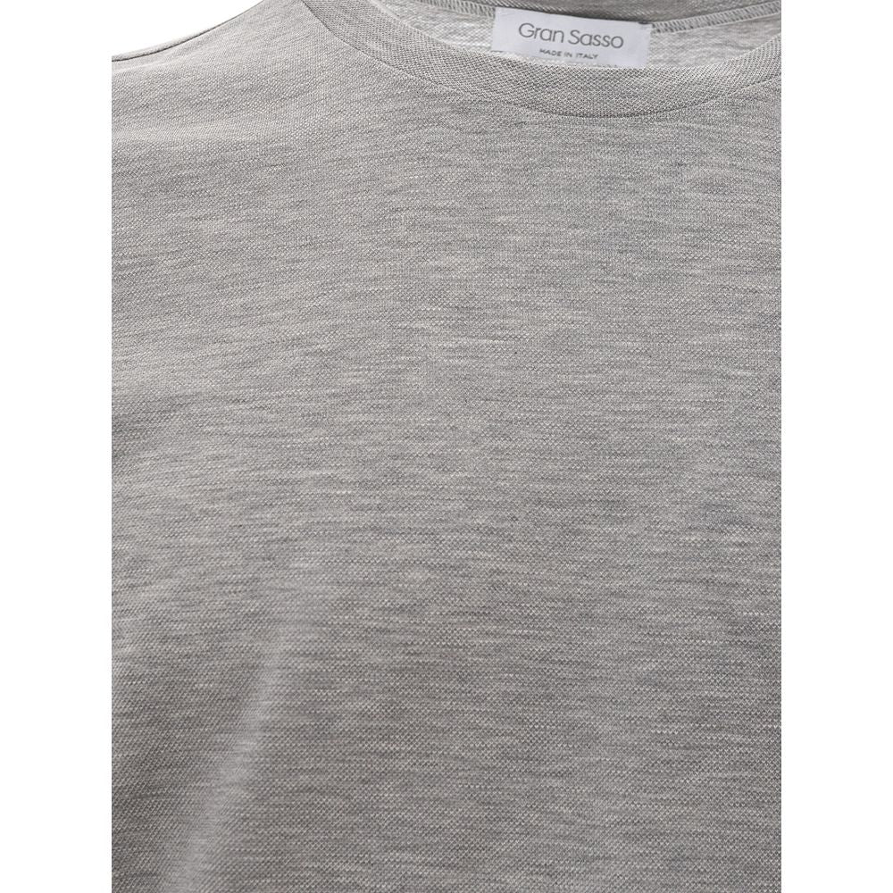 Gran Sasso Refined Cotton Tee in Gray