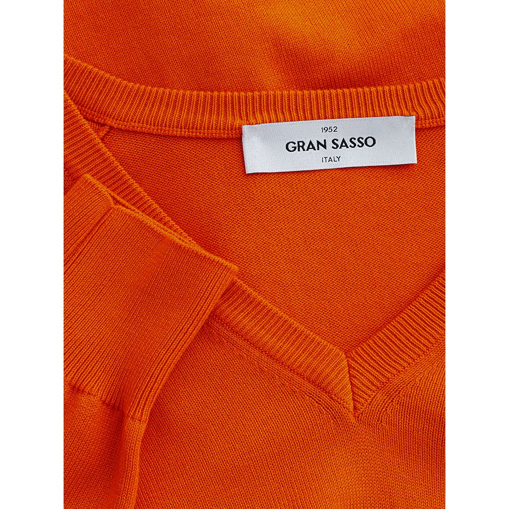 Gran Sasso Elegant Cotton Orange Sweater for Men