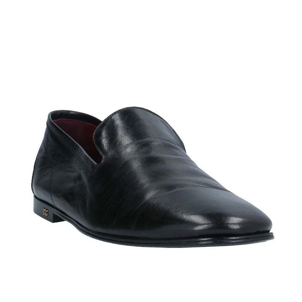 Dolce & Gabbana Black Leather Di Calfskin Loafer