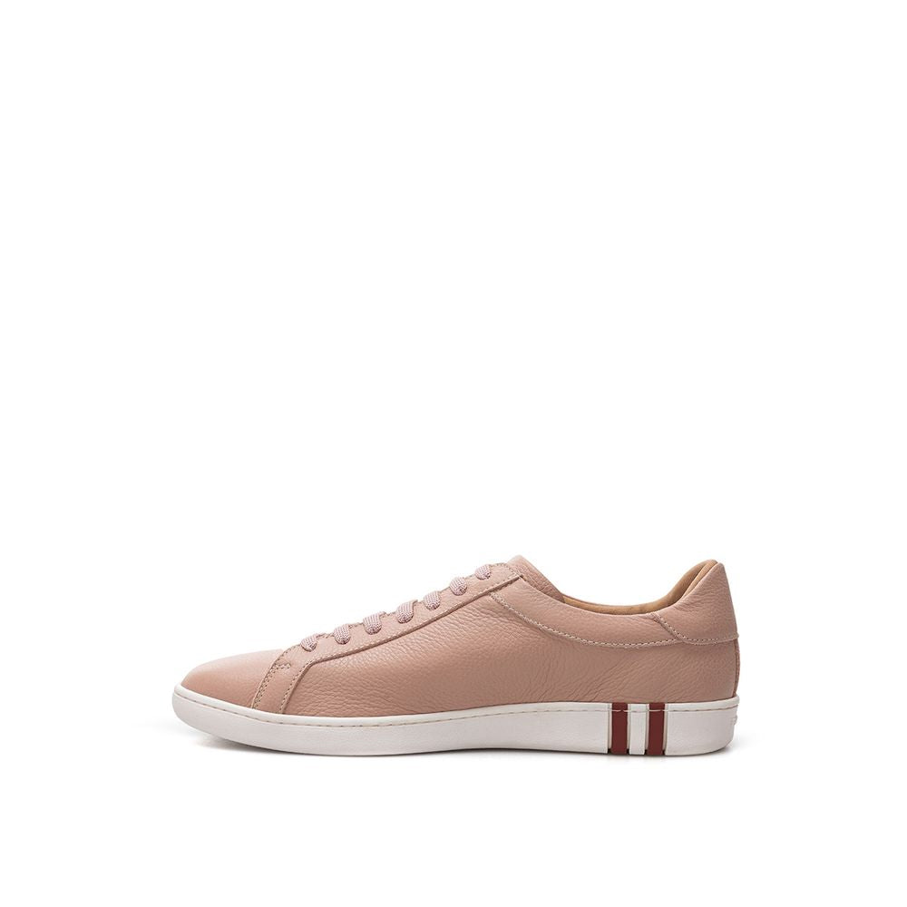 Bally Elegant Pink Leather Sneakers