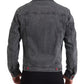 Dolce & Gabbana Gray Washed Cotton Stretch Denim Men Jacket