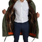 Dolce & Gabbana Green Patchwork Camouflage Fur Coat Jacket