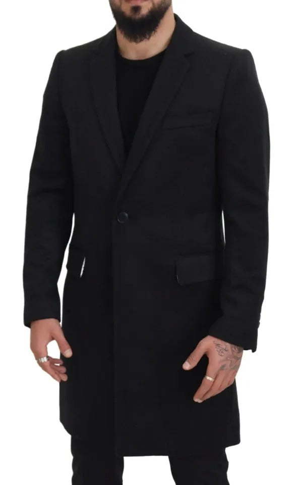 Dolce & Gabbana Melange Grey Wool Single Breasted Jacket