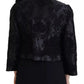 Dolce & Gabbana Black Lace Sheer Corset Organza Silk Jacket