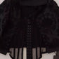 Dolce & Gabbana Black Lace Sheer Corset Organza Silk Jacket