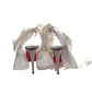 Christian Louboutin Astrinodo 100 Ivory Crystal Embellished Bow and Satin Ankle Wrap High Heels