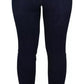 Dolce & Gabbana Dark Blue High Waist Skinny Cotton Jeans