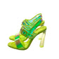 Christian Louboutin Loubi Duniss 100 Neon Fluoro Yellow Strappy High Heels