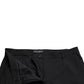 Dolce & Gabbana Black Wool High Waist Tapered Trouser Pants