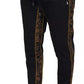 Dolce & Gabbana Dark Blue Jogging Trouser Cotton Blend Pants