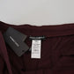 Dolce & Gabbana Bordeaux Cargo Jogger Trouser Cotton Pants