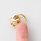 Dolce & Gabbana Gold Brass Resin Beige Dog Pet Accessory Ring