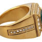 Dolce & Gabbana Gold Plated 925 Silver Green Crystal Ring