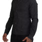 Dolce & Gabbana Black Gray Checkered Long Sleeves Collared Casual Shirt