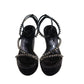 Christian Louboutin Malfadina Zeppa 120 Black Studded Sandal Wedges