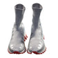 Christian Louboutin Sharky Sock Flat Silver Maille Lurex Sneakers