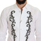 Dolce & Gabbana White Embellished Cotton Dress GOLD Shirt