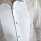 Dolce & Gabbana White Formal Cotton Tuxedo Dress GOLD Shirt