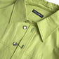 Dolce & Gabbana Green Cotton Collared Casual Button Down Shirt