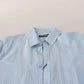 Dolce & Gabbana Blue Striped Silk Formal Dress MARTINI Shirt