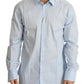 Dolce & Gabbana Light Blue Cotton Stretch Formal MARTINI Shirt