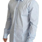 Dolce & Gabbana Light Blue Cotton Stretch Formal MARTINI Shirt