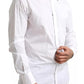 Dolce & Gabbana White GOLD Formal Cotton Tuxedo Dress Shirt