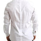 Dolce & Gabbana White GOLD Formal Cotton Tuxedo Dress Shirt