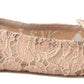 Dolce & Gabbana Beige Floral Lace Loafers Flats Shoes