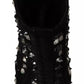 Dolce & Gabbana Black Tulle Suede Crystals Heels Boots Shoes