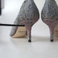 Dolce & Gabbana Gray Taormina Lace Crystal Heels Pumps Shoes