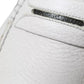 Dolce & Gabbana White Gray Leather Slip On Mocassin Loafer Shoes