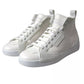 Dolce & Gabbana White Leather High Top Men Sneakers Shoes