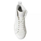 Dolce & Gabbana White Leather High Top Men Sneakers Shoes