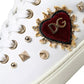 Dolce & Gabbana White Portofino Sacred Heart Sneakers Women Shoes