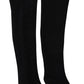 Dolce & Gabbana Black Wool Knit Calf Long Women Accessory Socks