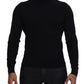 Dolce & Gabbana Black Cashmere Turtleneck Pullover Sweater